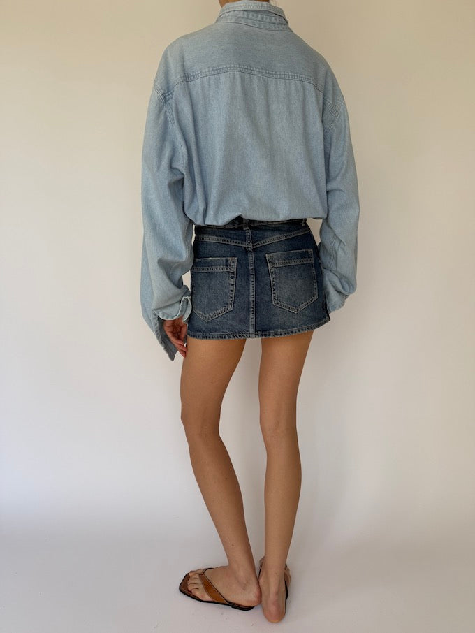 Vintage oversized jean shirt