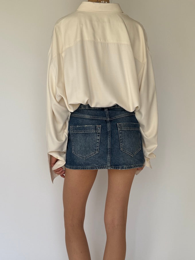 Vintage oversized silk blend shirt 6118