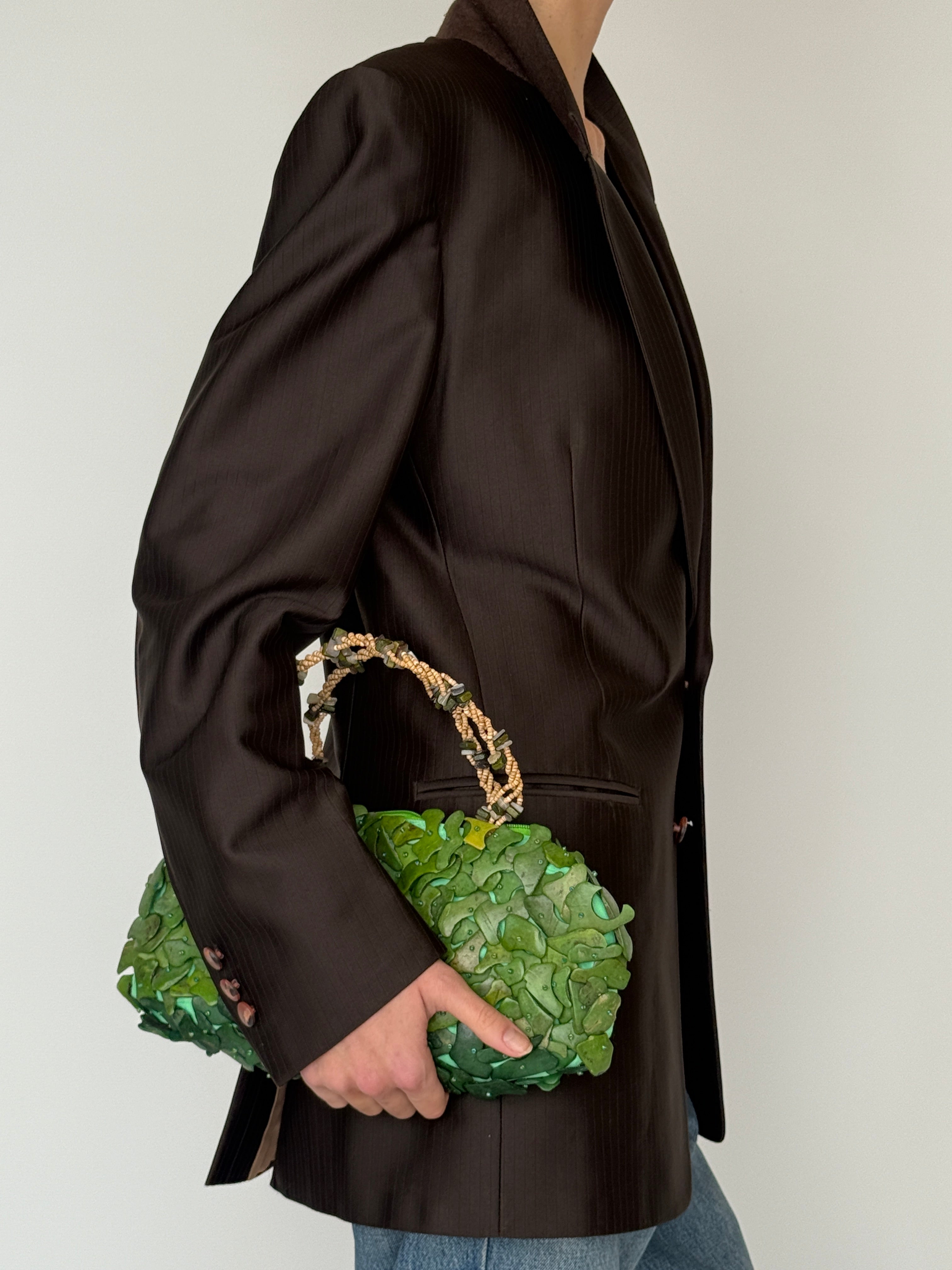 Vintage brown blazer side view