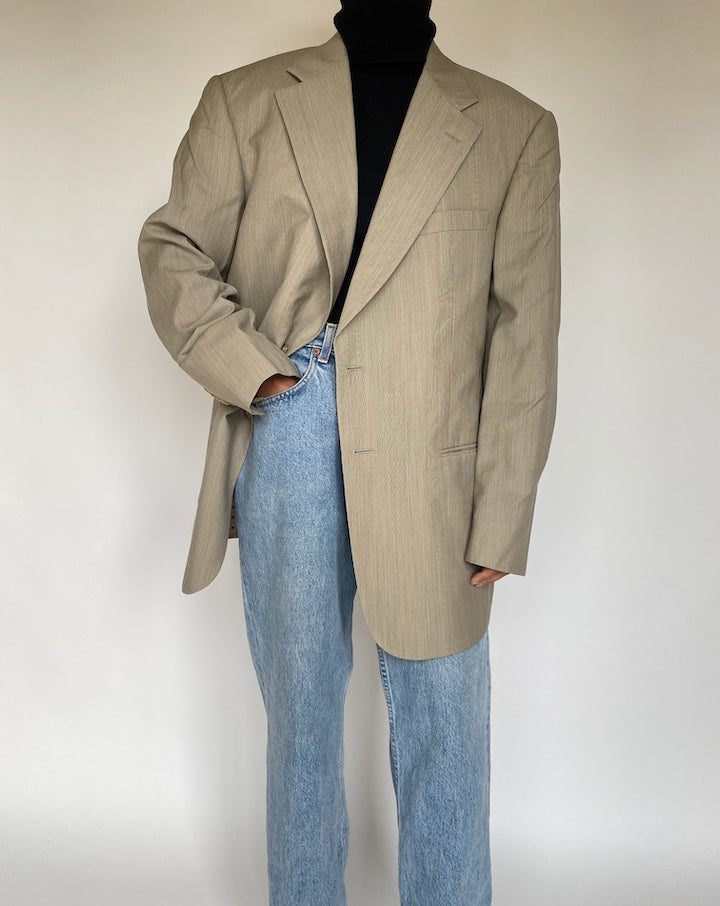VINTAGE BEIGE SINGLE BREASTED BLAZER 1758