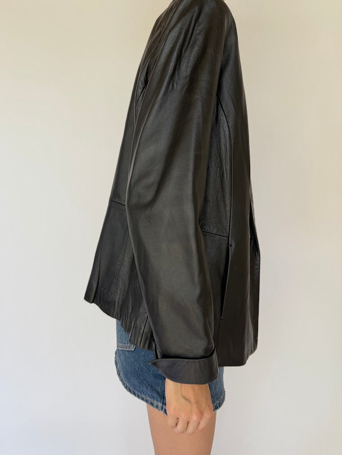 Vintage leather jacket black