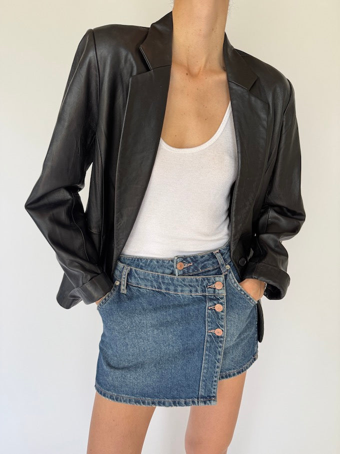 Vintage leather jacket black