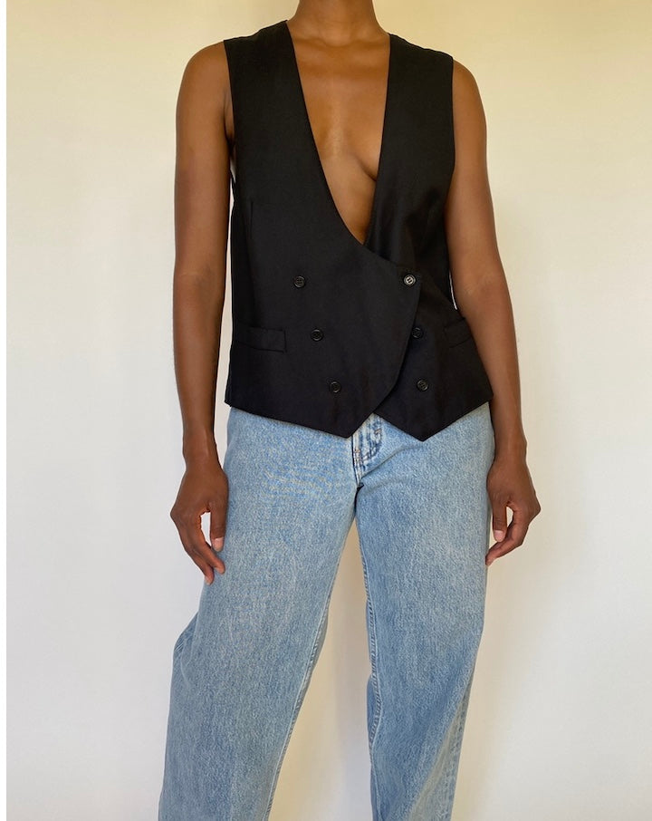 VINTAGE BLACK VEST 3977