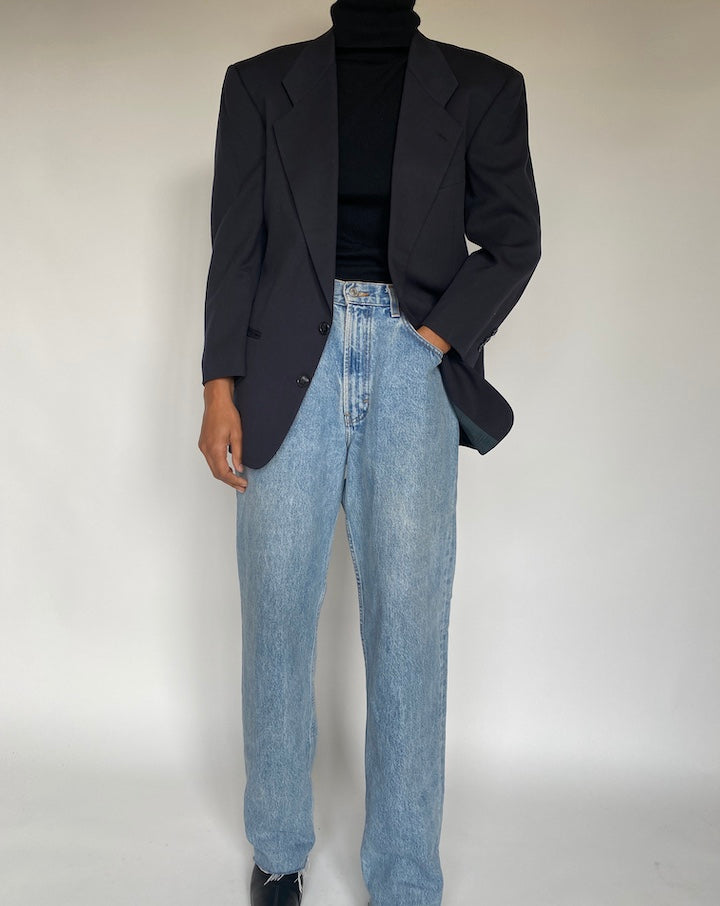 VINTAGE BLACK SINGLE BREASTED BLAZER BY MANI 1765