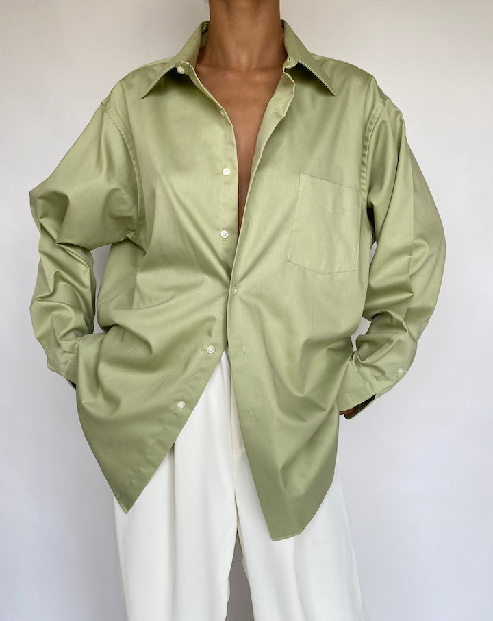 VINTAGE OVERSIZED GREEN SHIRT 754