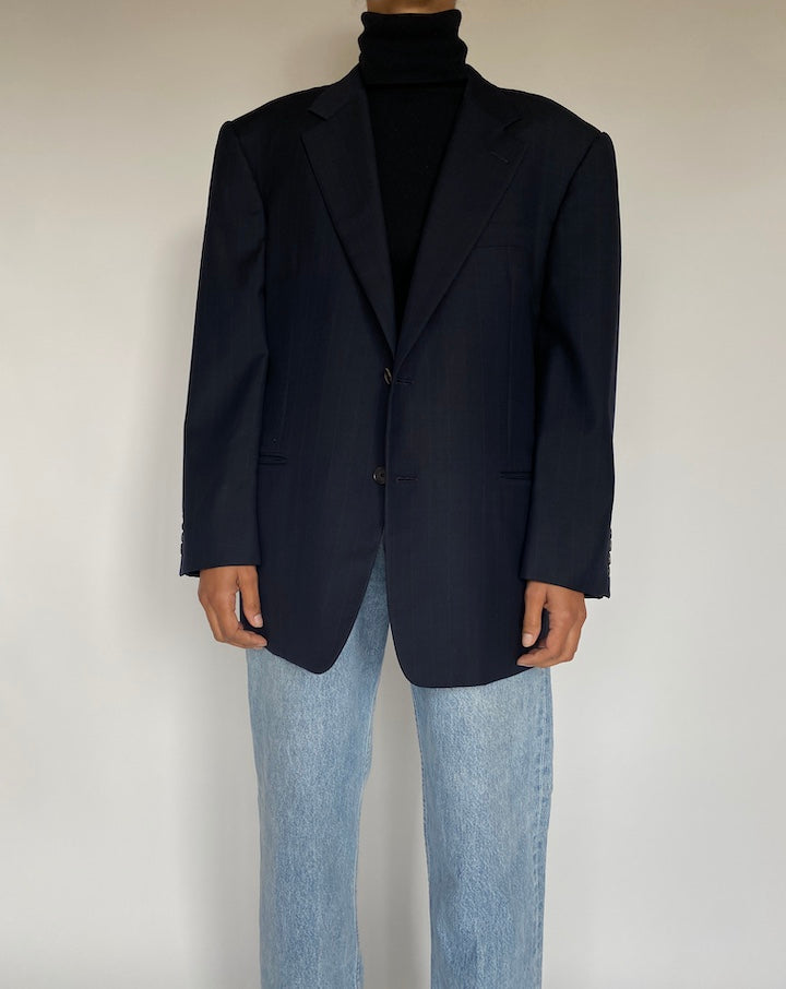 VINTAGE NAVY SINGLE BREASTED BLAZER 1768