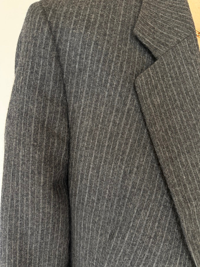 Vintage pinstripe blazer grey 6078