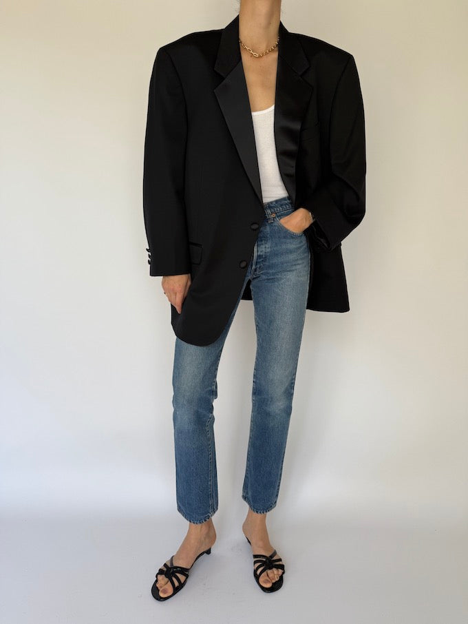 Vintage oversized blazer black 6067