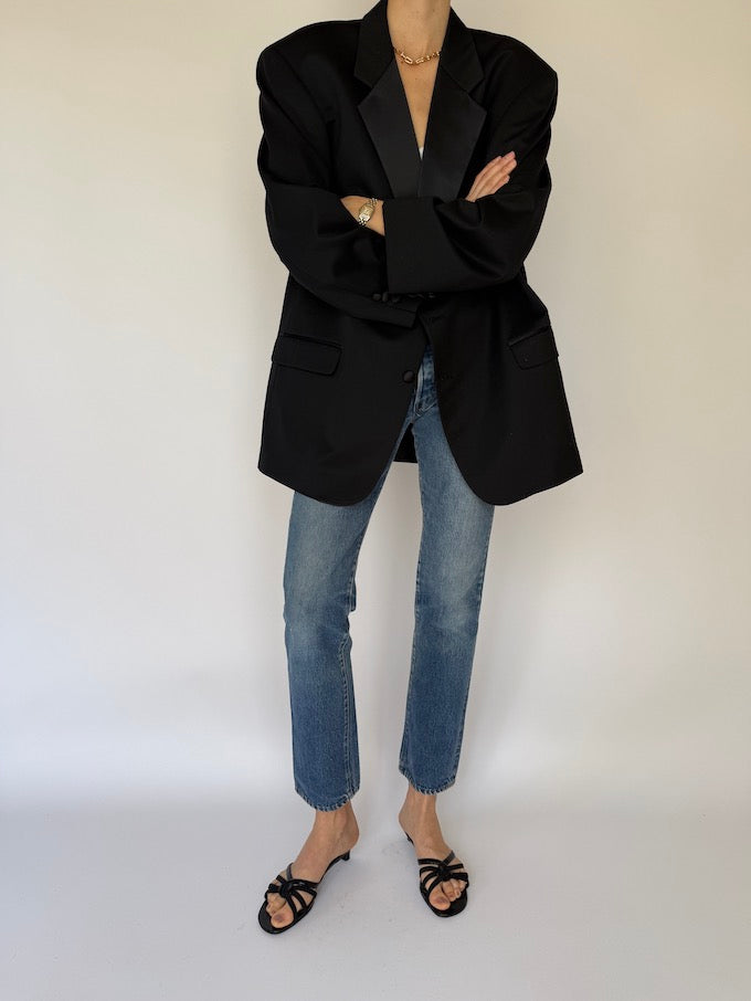 Vintage oversized blazer black 6067