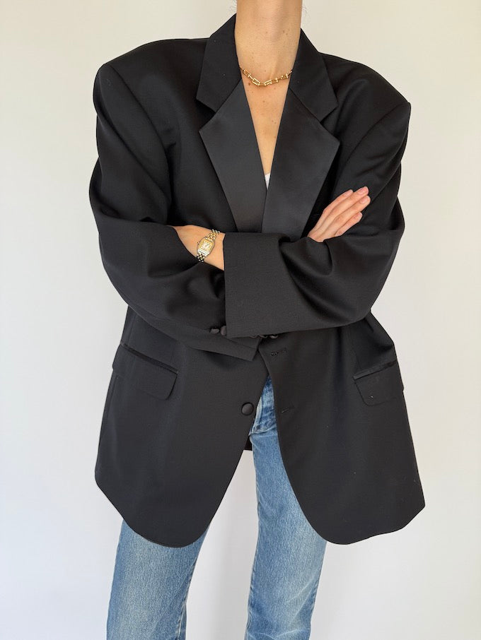 Vintage oversized blazer black 6067