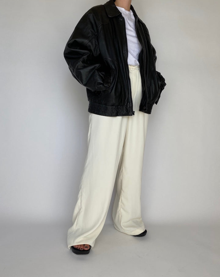 VINTAGE BLACK LEATHER JACKET 1127