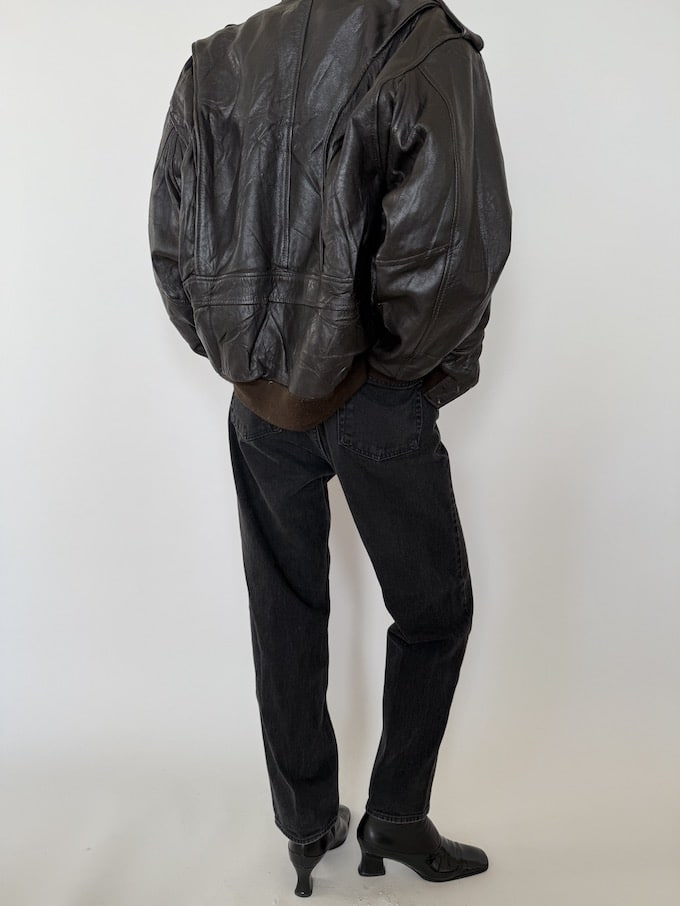 Leather jacket, vintage leather jacket, svc, shopvintagecollection