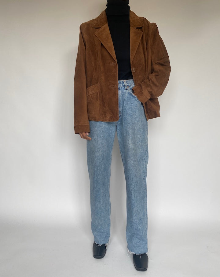 VINTAGE BROWN SUEDE LEATHER JACKET 1774