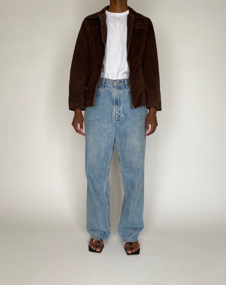 VINTAGE BROWN SUEDE LEATHER JACKET 3455