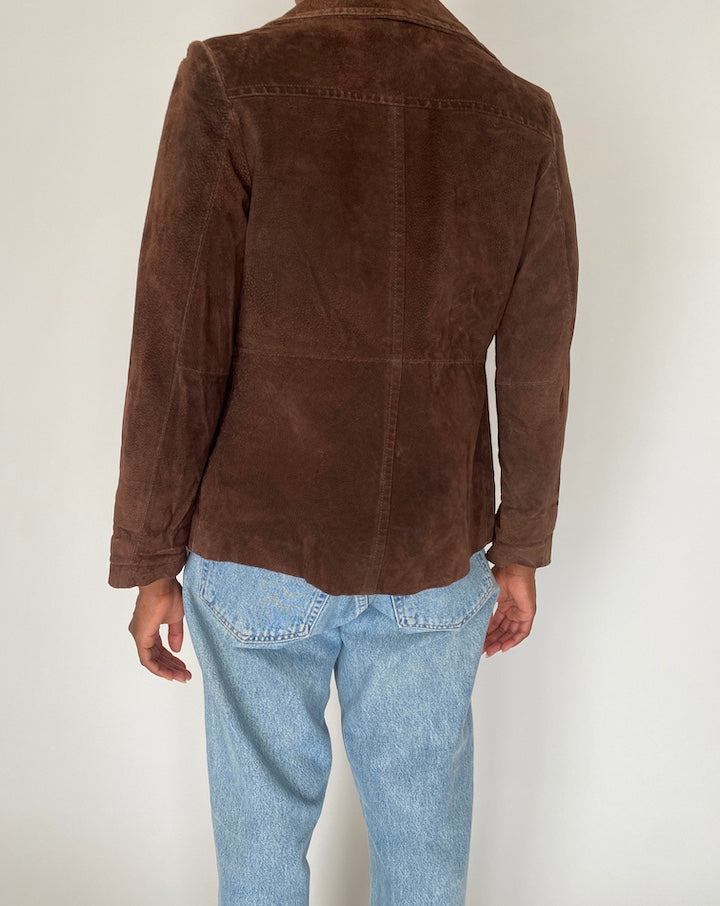 VINTAGE BROWN SUEDE LEATHER JACKET 3455