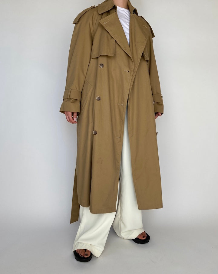 VINTAGE BEIGE TRENCH COAT 1129