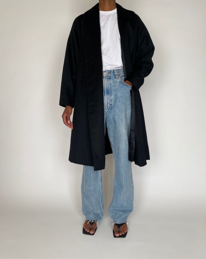 VINTAGE BLACK LONG COAT 1432