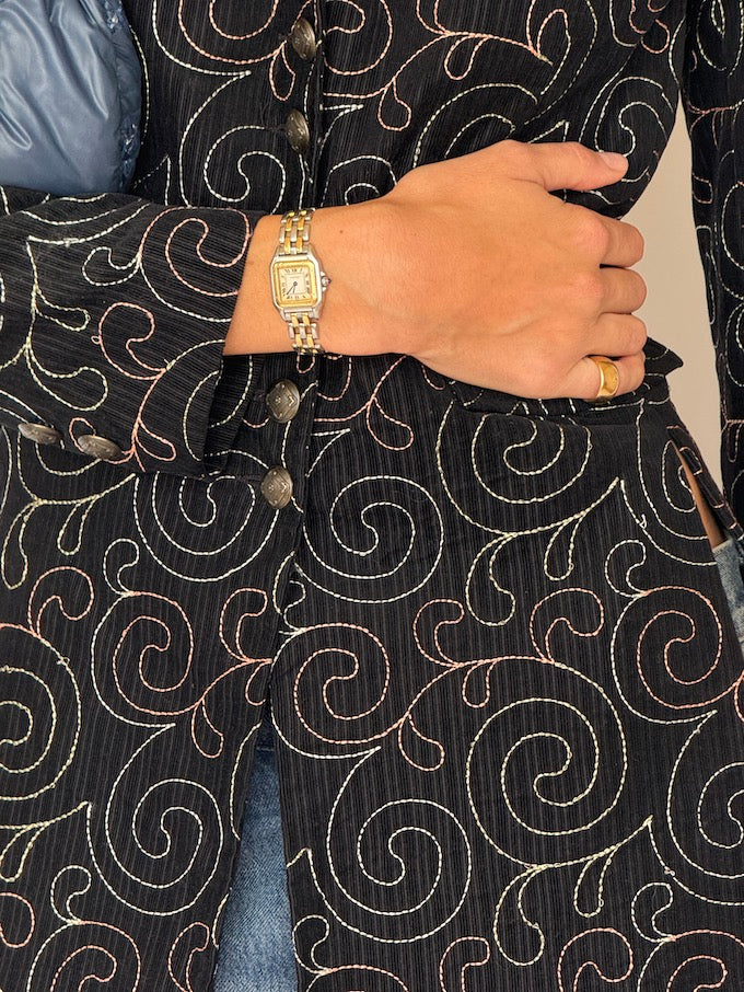 Vintage Embossed Velvet Blazer 6543