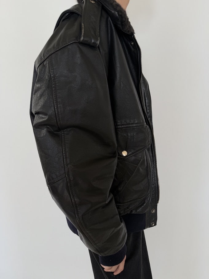 Leather jacket, vintage leather jacket, svc, shopvintagecollection