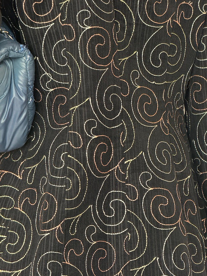 Vintage Embossed Velvet Blazer 6543