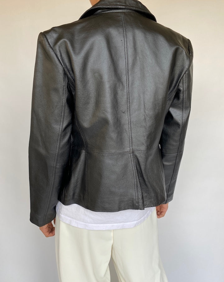 VINTAGE BLACK LEATHER JACKET 765