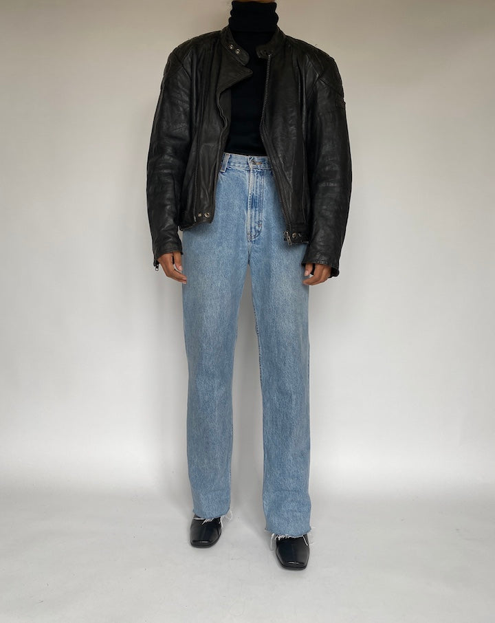 VINTAGE BLACK MOTORCYCLE JACKET 1783