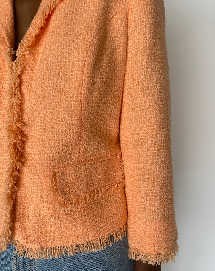 VINTAGE ORANGE TWEED BLAZER 2546