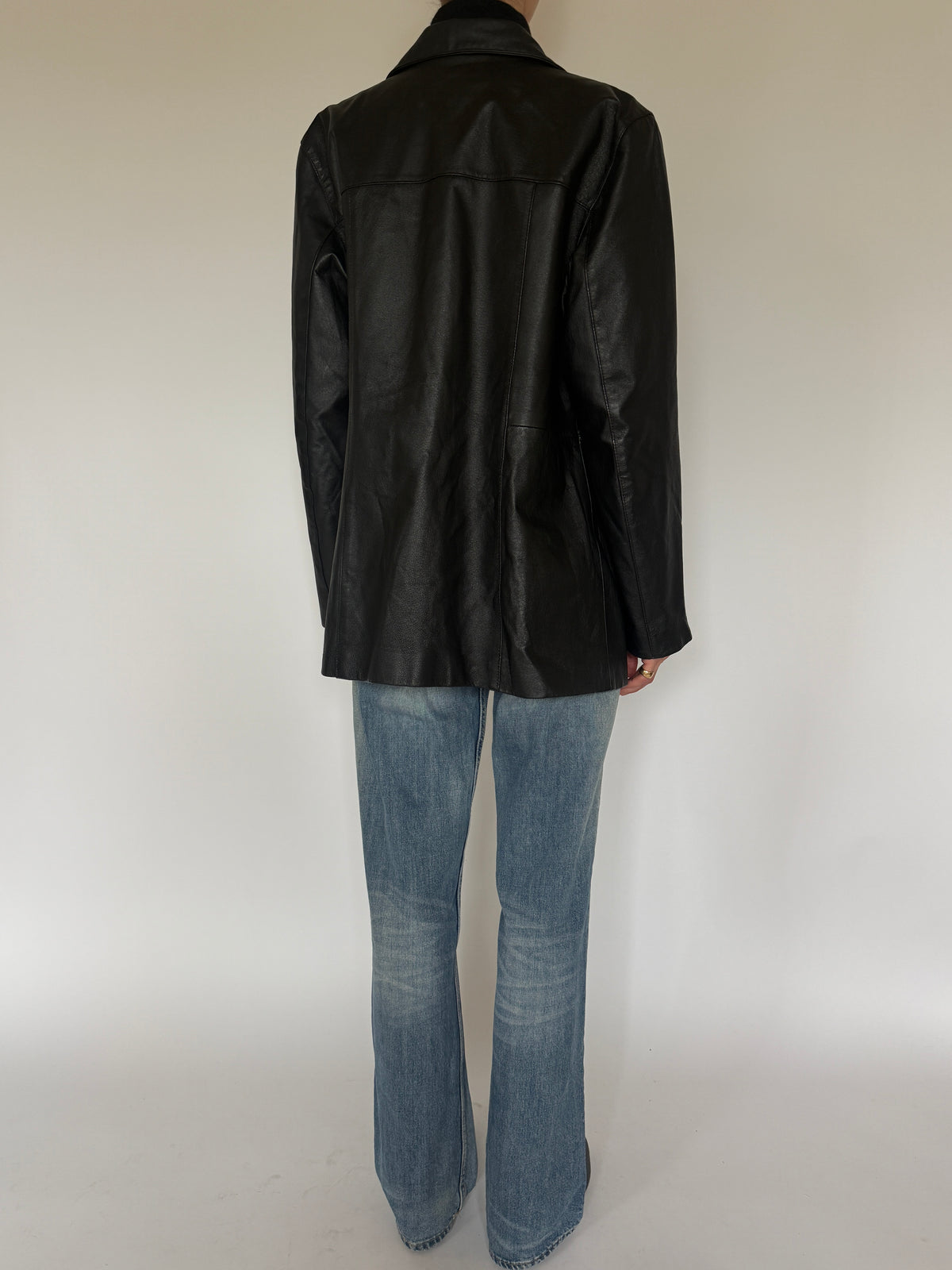 Vintage Leather Jacket Black 7299