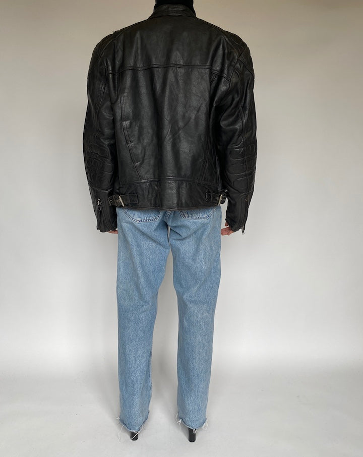 VINTAGE BLACK MOTORCYCLE JACKET 1783