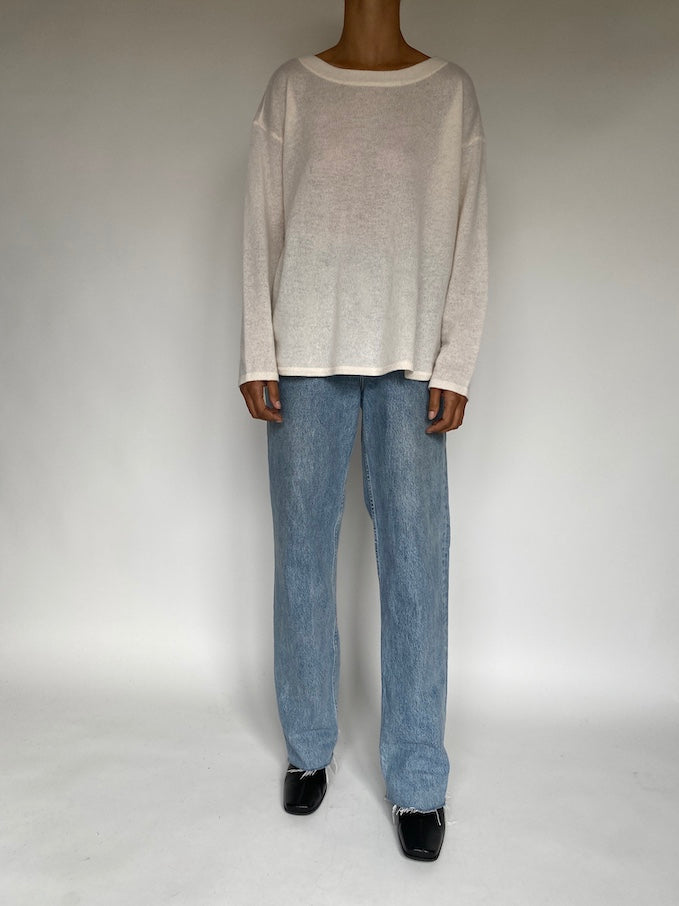 VINTAGE CREAM CASHMERE SWEATER 1784