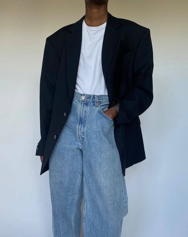 VINTAGE OVERSIZED SINGLE BREASTED BLAZER 3506