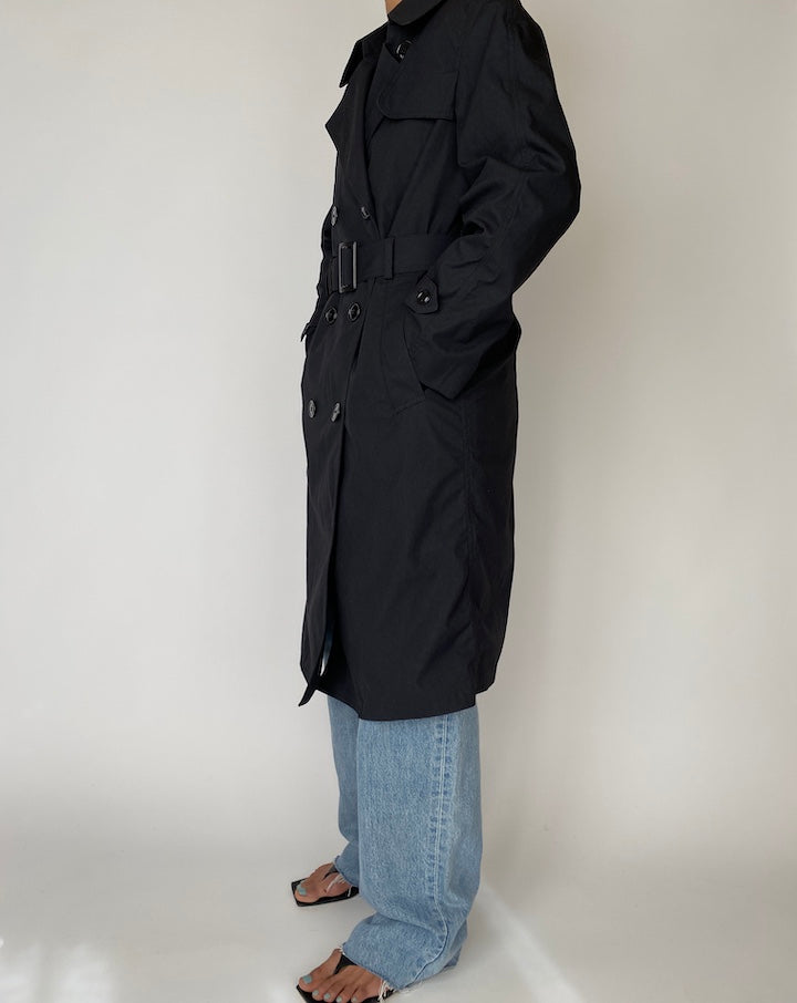 VINTAGE DARK TRENCH COAT 2548