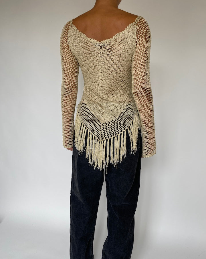 VINTAGE KNITTED TOP IN CHAMPAGNE 1790