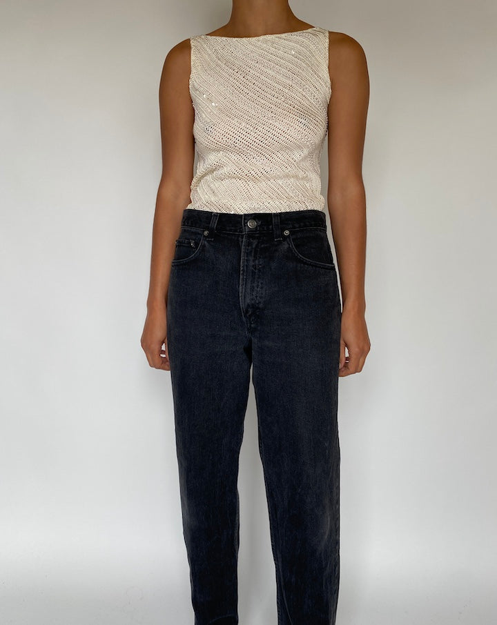 VINTAGE KNITTED CREAM TOP 1791