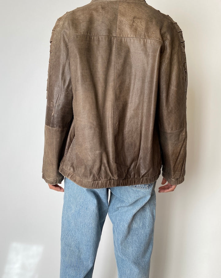 VINTAGE BROWN LEATHER JACKET 2556
