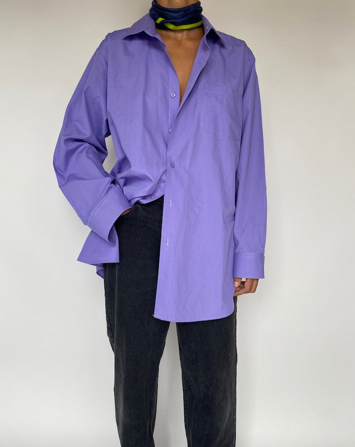 VINTAGE PURPLE BUTTON DOWN SHIRT 1796