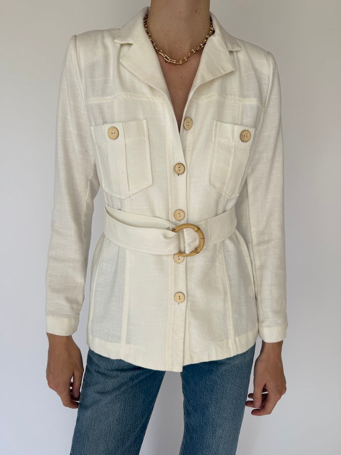 Vintage cream lightweight jacket
