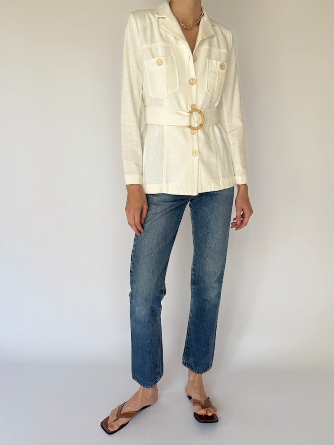 Vintage cream lightweight jacket
