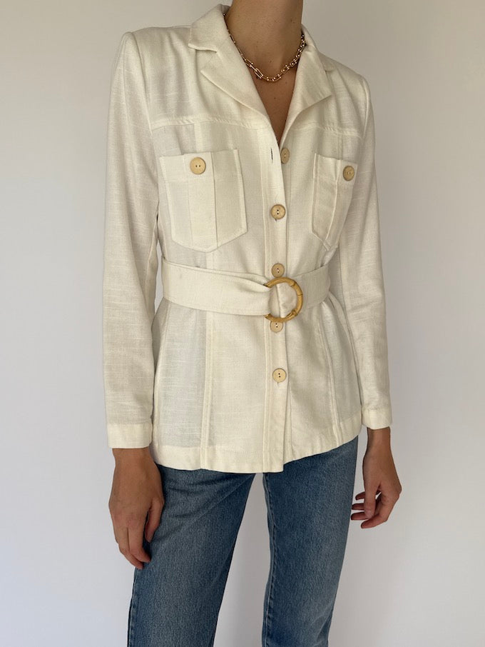 Vintage cream lightweight jacket