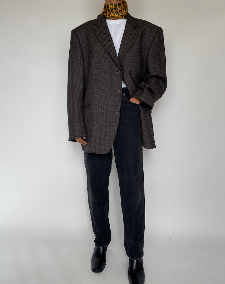VINTAGE BROWN WOOL BLAZER 1804