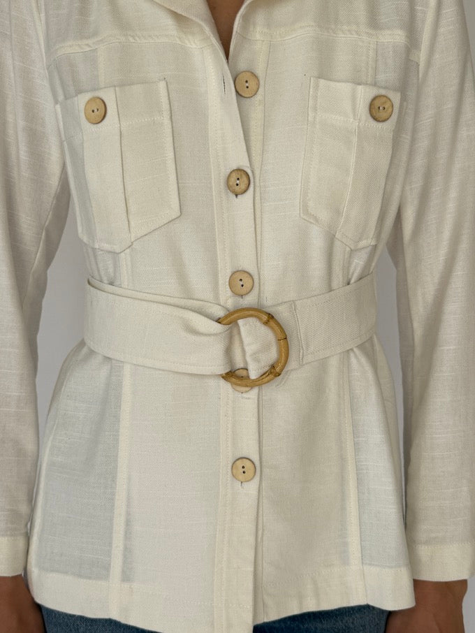 Vintage cream lightweight jacket