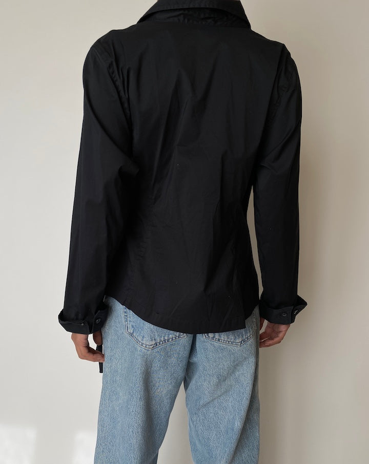 VINTAGE BLACK WRAPPED SHIRT 2570
