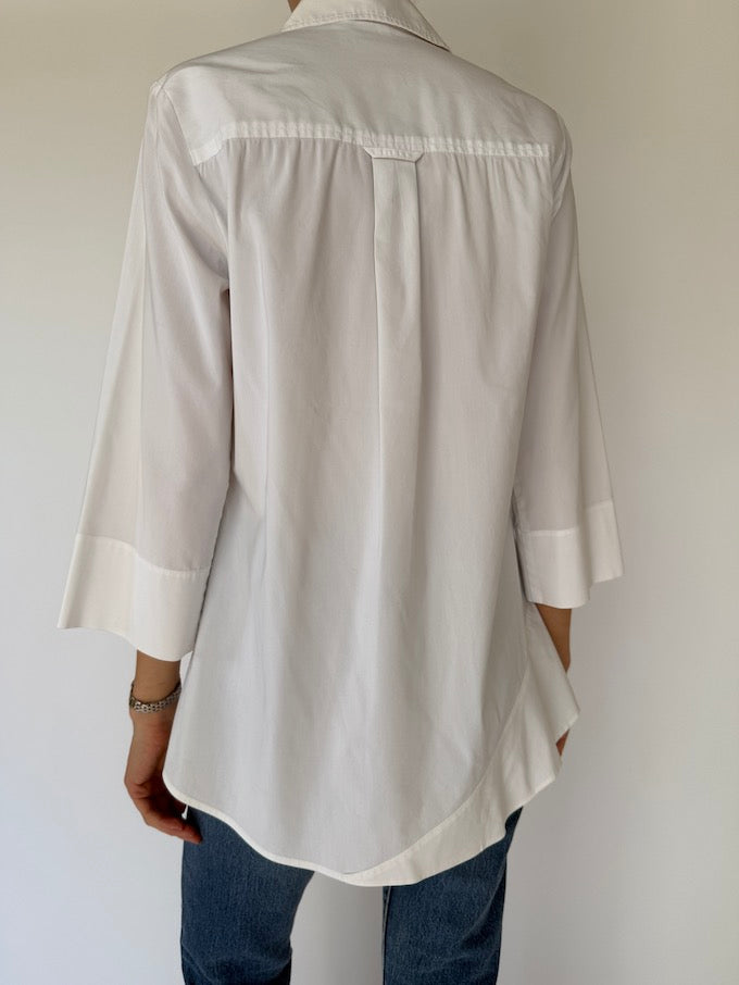Vintage panel detailing shirt white 6128