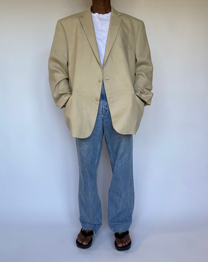 VINTAGE CALVIN KLEIN LINEN BLAZER 1145