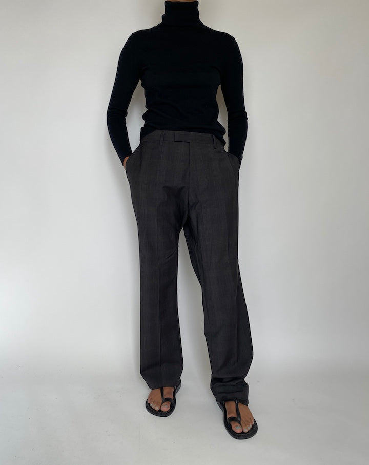 Vintage Grey Wool Suit Pant 1812