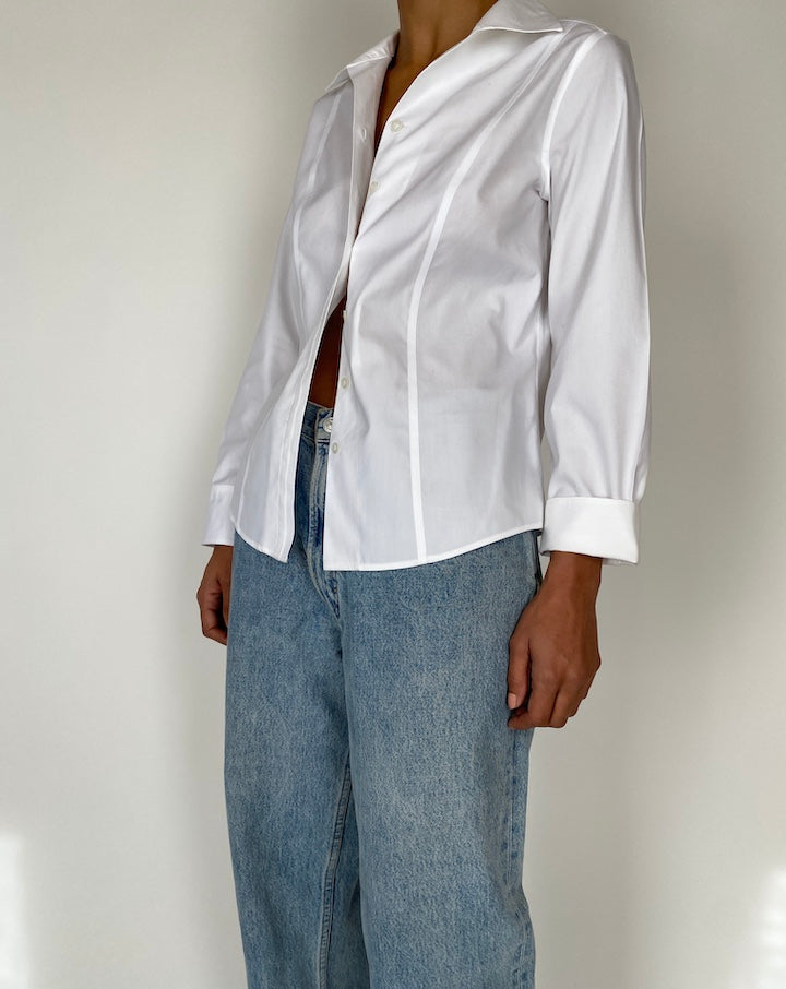 VINTAGE WHITE COTTON SHIRT 2581