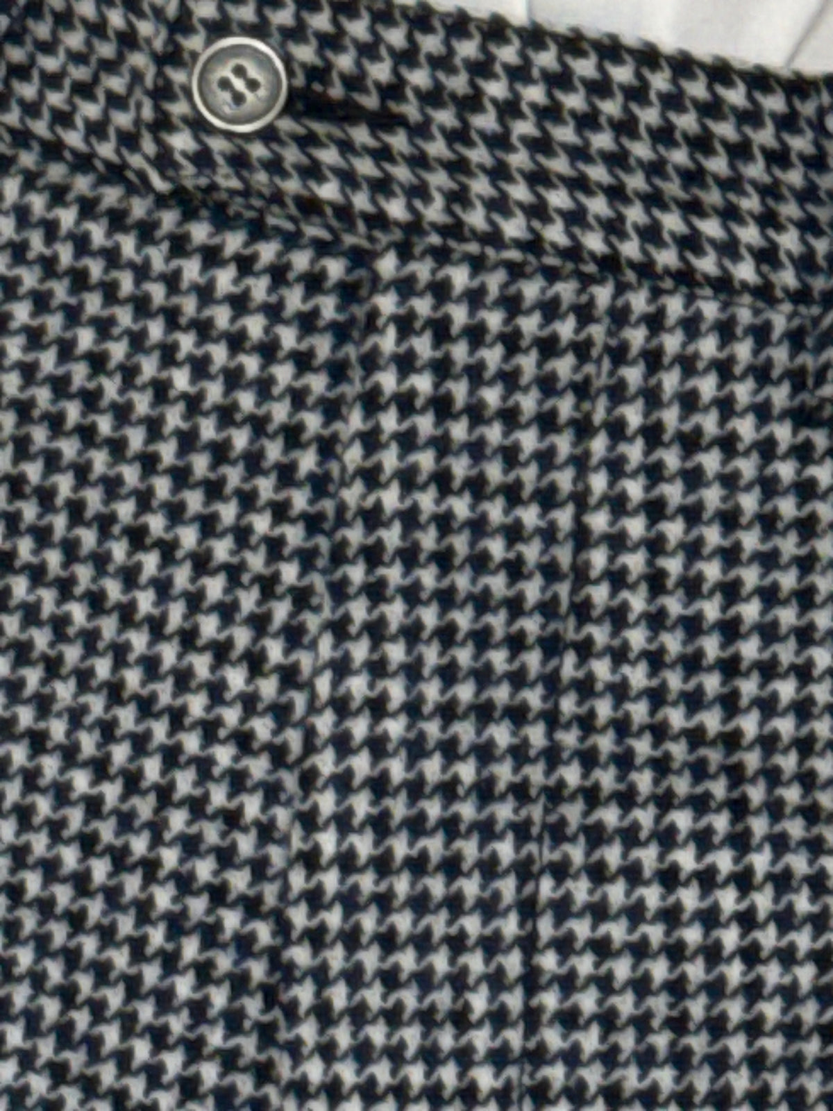 Vintage Houndstooth Trousers in Navy, Black & White