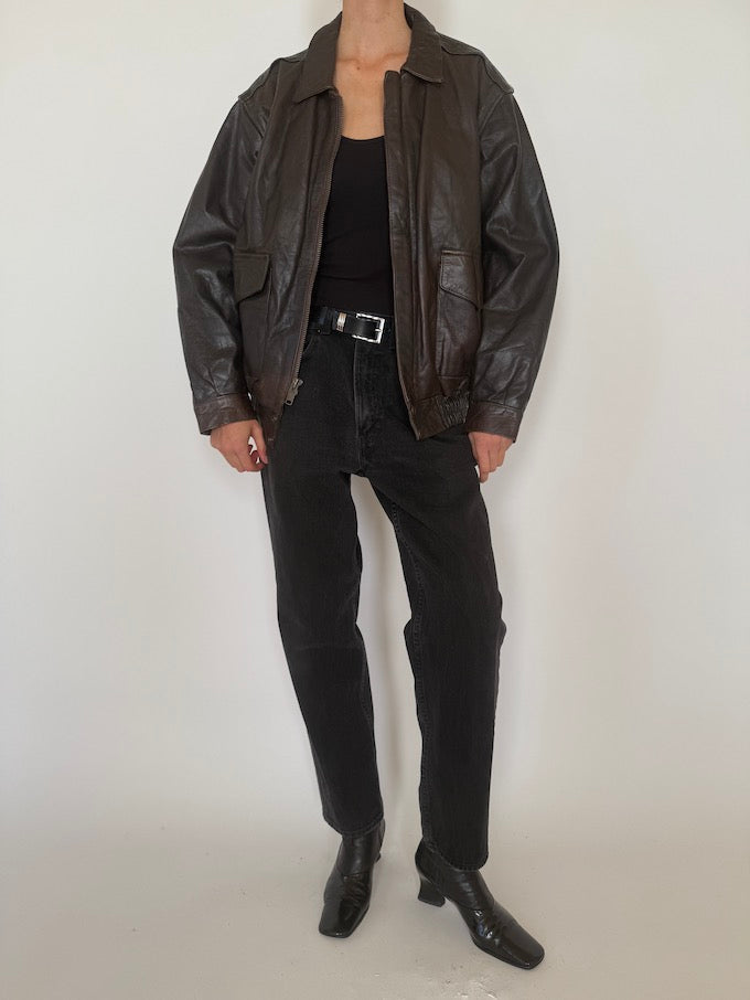 Leather jacket, vintage leather jacket, svc, shopvintagecollection