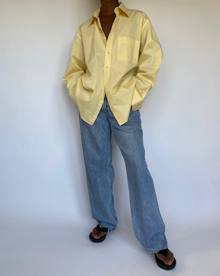 VINTAGE YELLOW COTTON SHIRT 1153