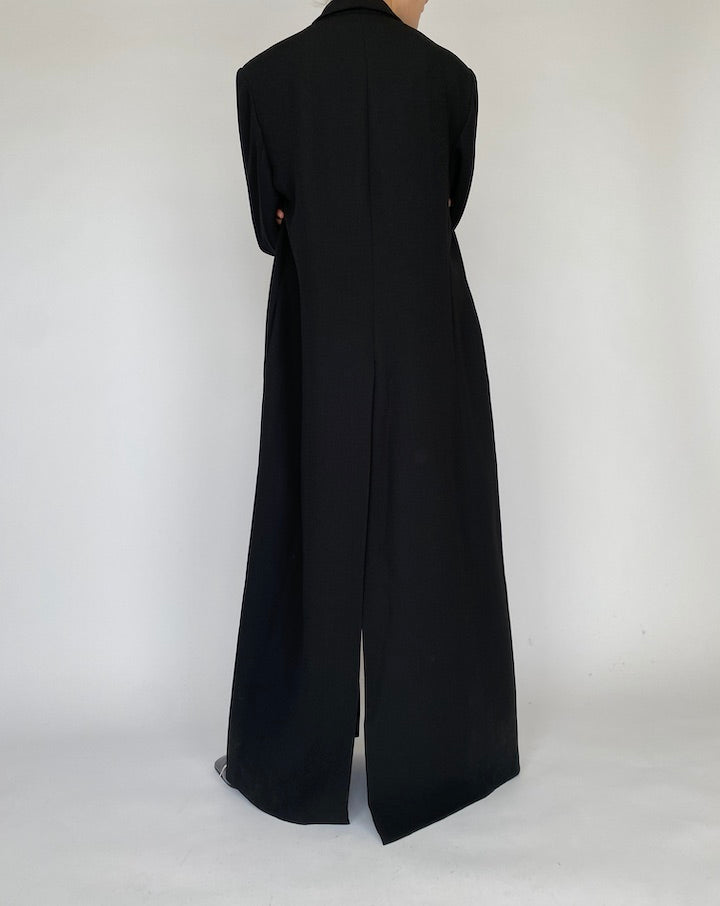 VINTAGE LONG BLACK COAT 4844